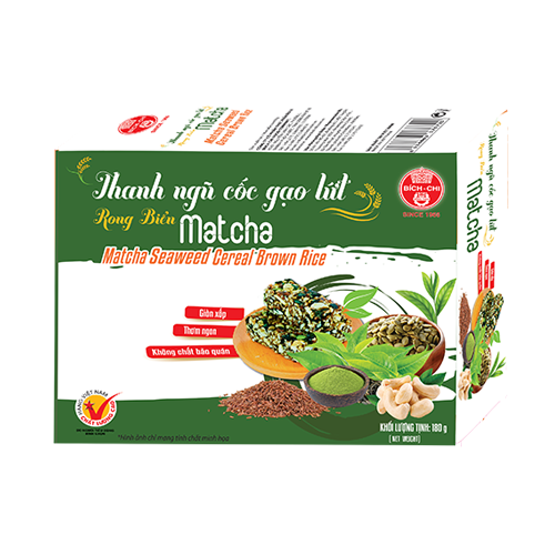 Thanh ngũ cốc gạo lứt rong biển Matcha