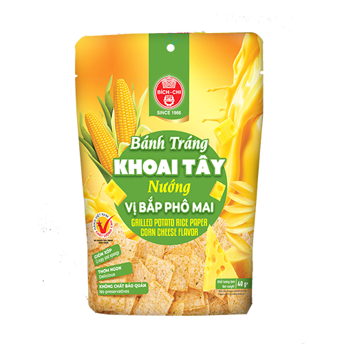 Bánh tráng khoai tây nướng - vị bắp phô mai