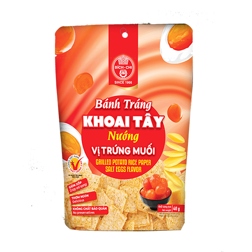 Bánh tráng khoai tây nướng - vị trứng muối