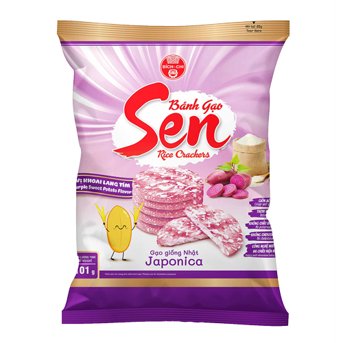 Rice Crackers Sen - Purple Sweet Potato Flavor 101g