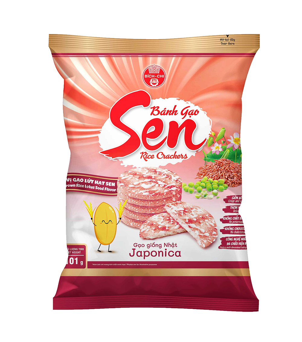 Rice Crackers Sen - Brown Rice Lotus Seed Flavor 101g